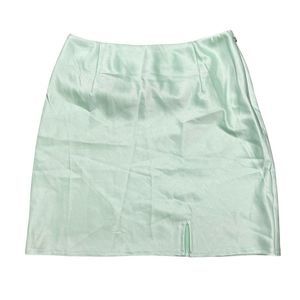 Princess Polly Lime Green Marcel Satin Mini Skirt